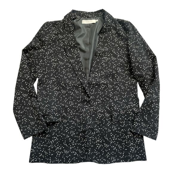 ASTR The Label Blazer Womens Small Black White Dots Open Front Workwear Office - Picture 12 of 12